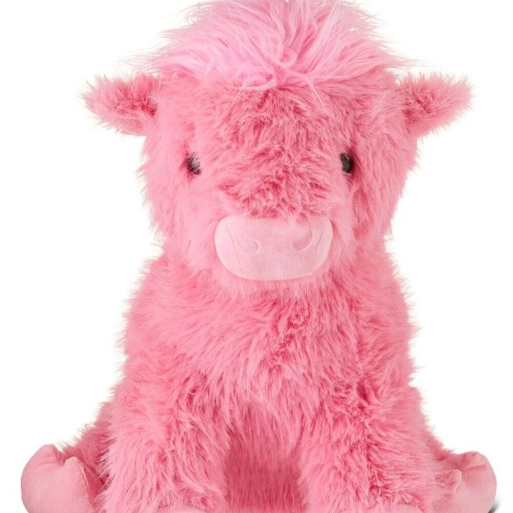 Jumbo Highland Cow Plush, Pink,  24", Valentine's Day by Way To Celebrate Viral